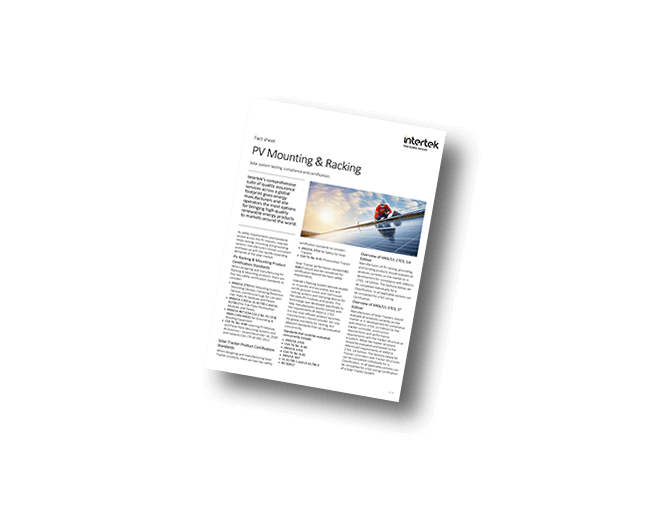 UL 2703 & UL 3703 Certification for PV Racking and Trackers | Fact Sheet