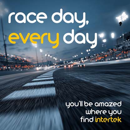 Low angle shot of automotive race track