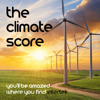 A line of wind turbines in the field
